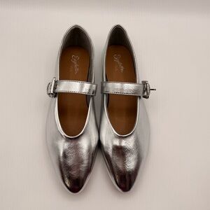 Seychelles Dream Team Silver Metallic Flats